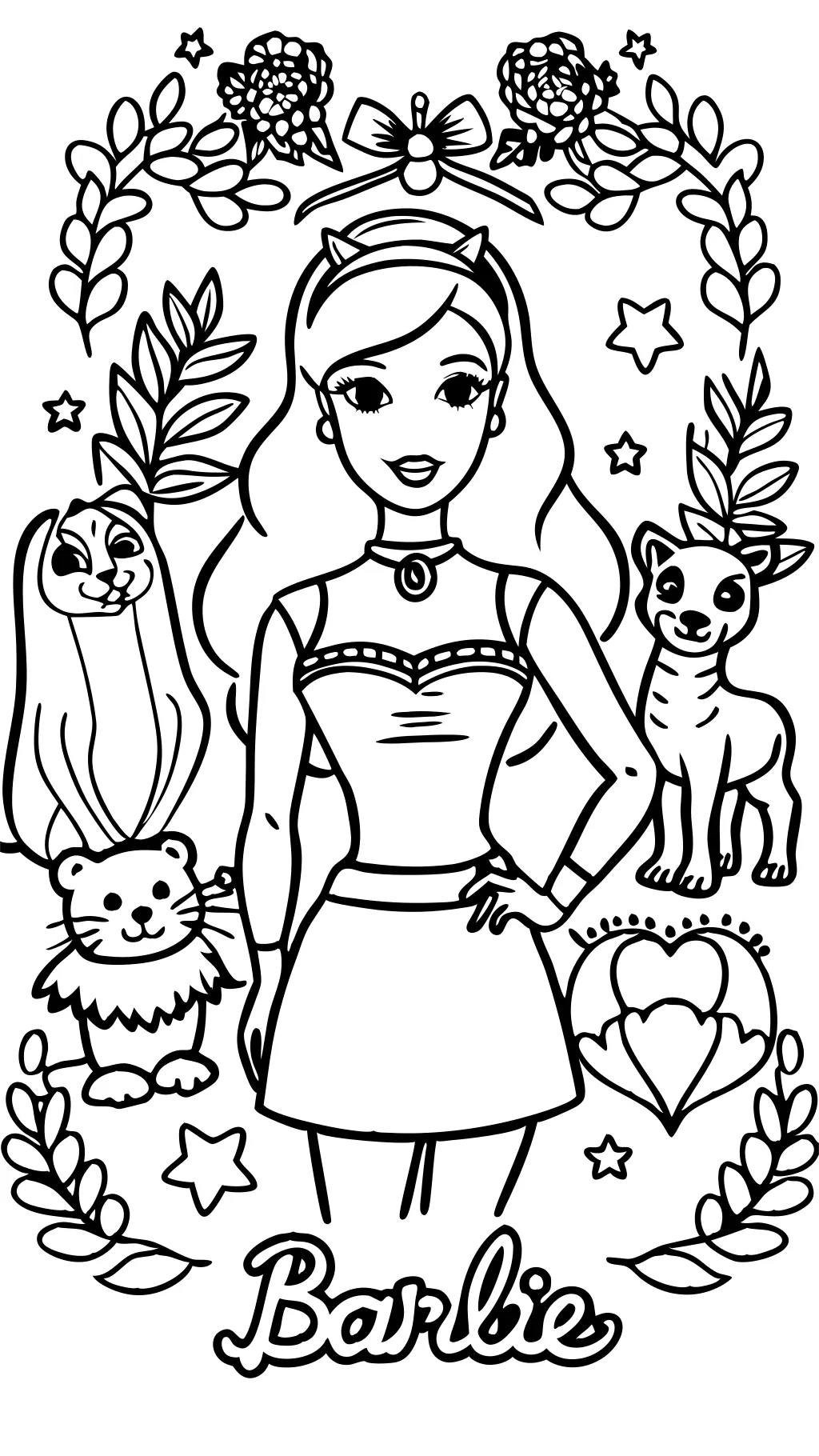 barbie pages to color